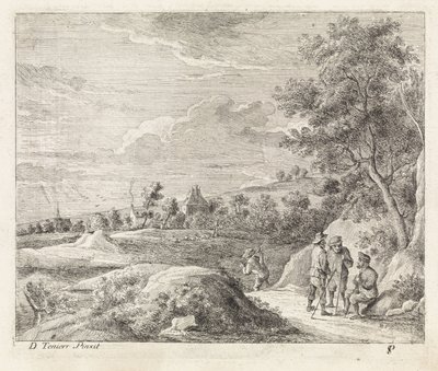 Paysage avec quatre promeneurs - Philippe Lambert Joseph Spruyt