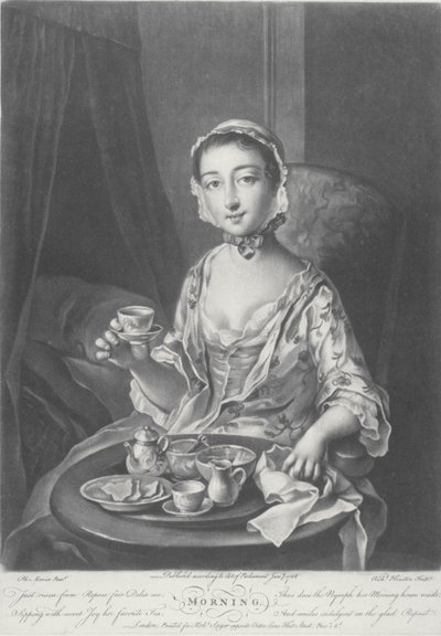 Matin, gravé par Richard Houston, 1758 - Philippe Mercier