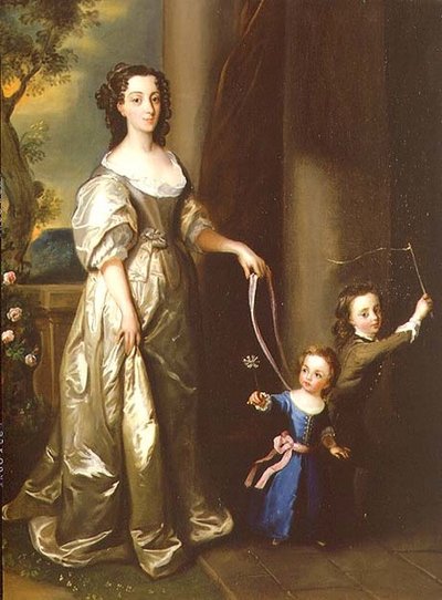 Portrait de Mme Thomas Fane avec ses enfants John et Anne - Philippe Mercier