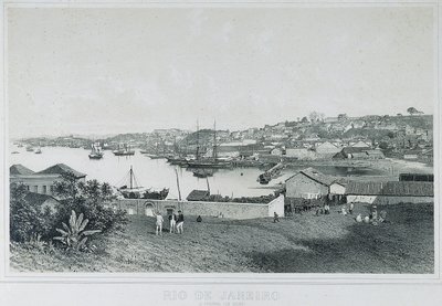 Neuf Vues Panoramiques de Rio de Janeiro : A Prainha (da Saude) - Philippe and Ciceri Eugene Benoist