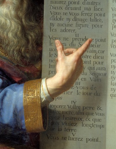Moïse et les tables de la Loi (détail) - Philippe de Champaigne