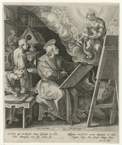 Saint Luc peint Marie avec l