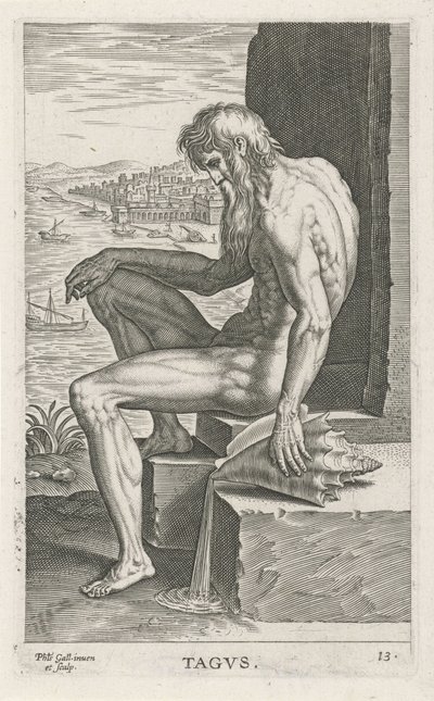 Dieu de la rivière Tagus - Philips Galle
