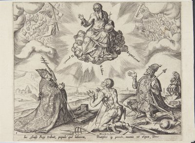 Le Seigneur assignant des devoirs aux trois états - Philips Galle