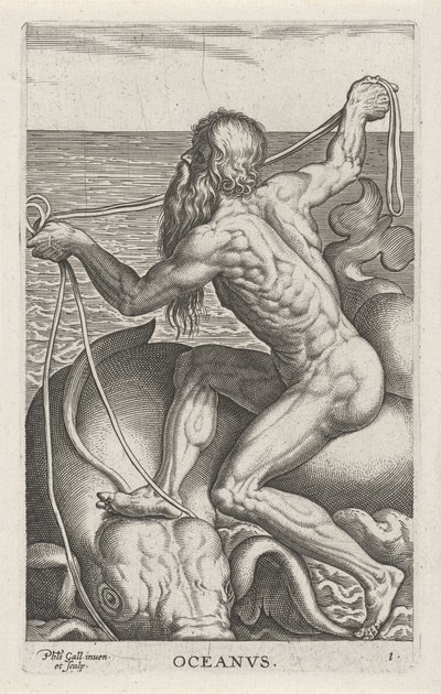 Zeegod Oceanus - Philips Galle