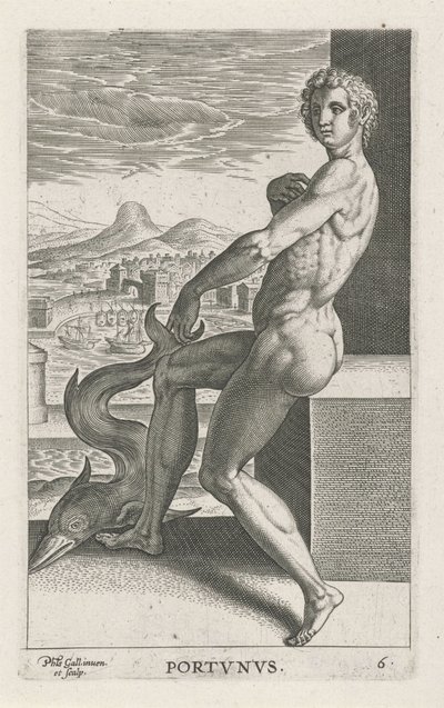 Dieu de la mer Portunus - Philips Galle