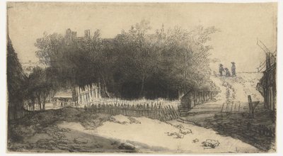 Paysage avec une clôture blanche - Philips Koninck