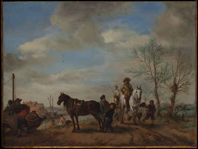 Un homme et une femme à cheval - Philips Wouwerman