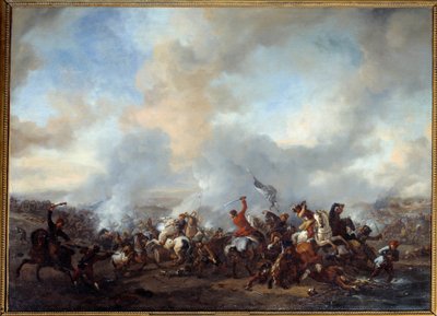 Grand combat de cavaliers et d