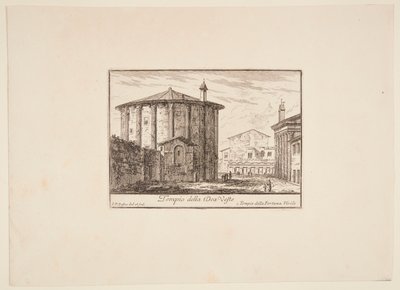 Danois : Temple de la déesse Vesta. 1. Temple de Fortuna Virile - Philothée Francois Duflos