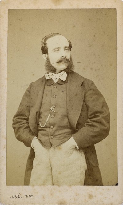 Portrait du violoniste et compositeur Adolphe Blanc 1828-1885 - Photo studio Legé and Bergeron.