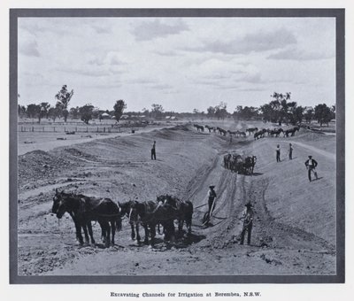 Excavation de canaux pour l