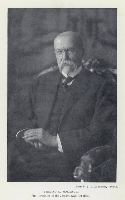 Tchécoslovaquie : Thomas G Masaryk, premier président de la République tchécoslovaque - Photographer Czech