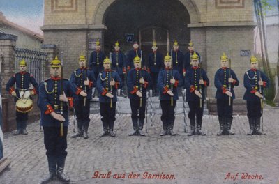 Soldats allemands en service de garde - Photographer German