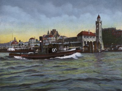 Hambourg : St Pauli Landungsbrücken, Wasserseite - Photographer German