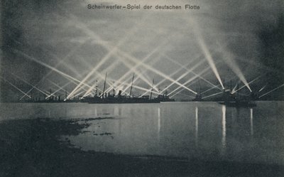 Spectacle de projecteurs par la marine allemande - Photographer German
