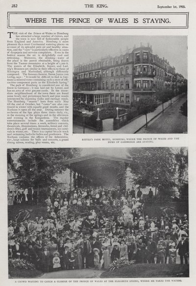 Visite du Prince de Galles et du Duc de Cambridge à la station thermale de Bad Homburg, Allemagne - Photographer German
