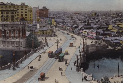Japon, vers 1912 : Rue Nihonbashi, Tokyo (photo) - Photographer Japanese