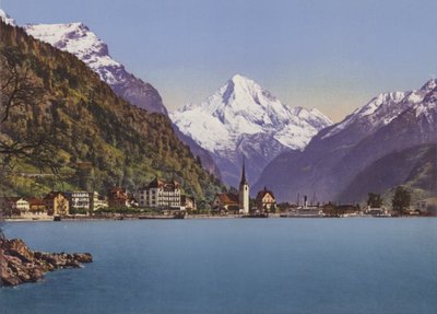 Fluelen et le Bristenstock 3074m (photo couleur) - Photographer Swiss