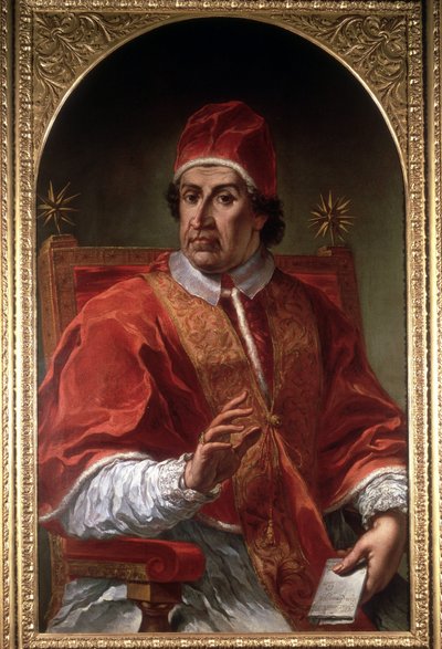 Portrait de Clément XI (1649 - 1721) par Pier Leone Ghezzi. Museo di Roma. Rome - Pier Leone Ghezzi