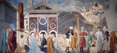 Détail de la Légende de la Vraie Croix montrant la découverte et la vérification de la Vraie Croix - Piero della Francesca