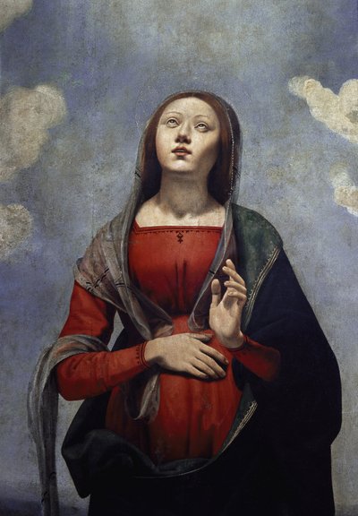 La Vierge Marie avec la colombe du Saint-Esprit au-dessus d