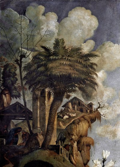 Vierge et Enfant sur le trône entourés de saints (détail) - Piero di Cosimo