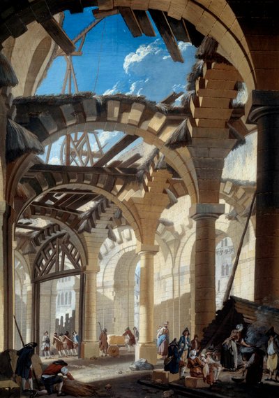 Construction de la nouvelle halle à Paris - Pierre Antoine Demachy