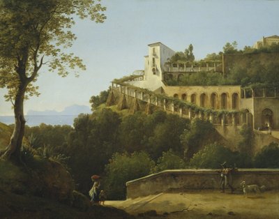 Un couvent près de Naples, avec vue sur Capri - Pierre Athanase Chauvin