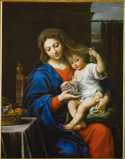 La vierge a la grappe - Madonna with grape … - Pierre (follower of) Mignard