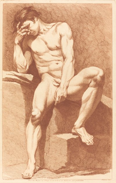 Académie - Pierre Alexandre Aveline after Edme Bouchardon