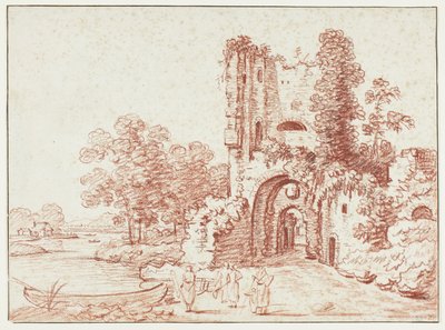 Paysage avec tour en ruine - Pierre Alexandre Wille