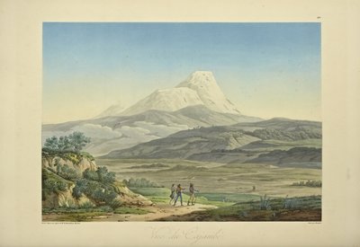 Vue de Cajambe, gravé par Bouquet, illustration de 