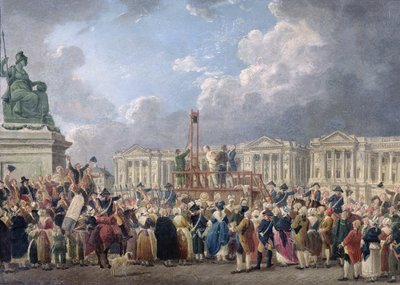 Une exécution, Place de la Révolution, entre août 1793 et juin 1794 - Pierre Antoine Demachy