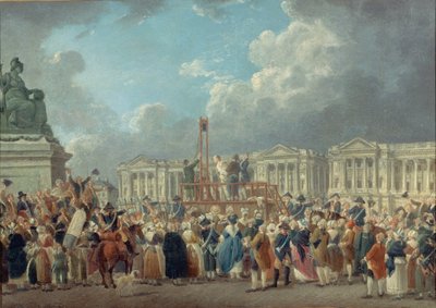 Une exécution sur la Place de la Révolution, vers 1793 - Pierre Antoine Demachy