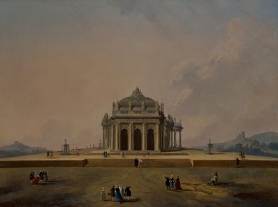 Études architecturales fantastiques avec des figures - Pierre Antoine Demachy