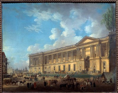 La colonnade du Louvre nouvellement dégagée. Vue de Paris. - Pierre Antoine Demachy