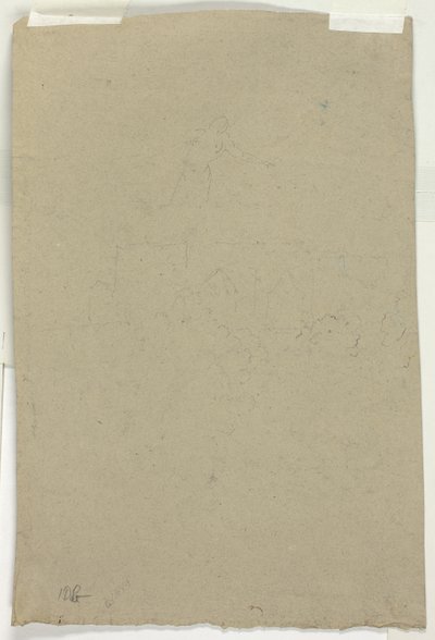 Esquisse de la cime des arbres et de la figure - Pierre Antoine Mongin