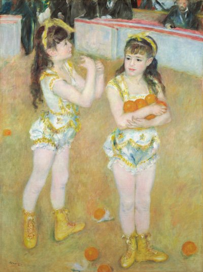 Acrobates au Cirque Fernando (Francisca et Angelina Wartenberg) - Pierre Auguste Renoir