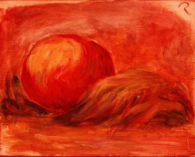 Pomme avec feuille - Pierre Auguste Renoir