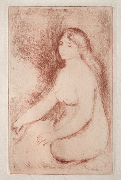 Baigneuse assise - Pierre Auguste Renoir