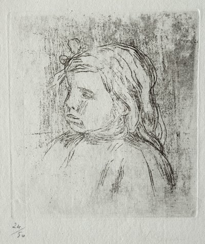 Claude Renoir, de trois-quarts à gauche - Pierre Auguste Renoir