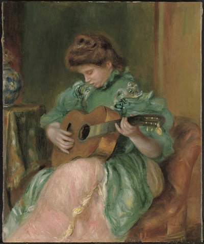 Femme à la guitare, vers 1896-1897 - Pierre Auguste Renoir