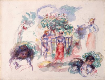 Figures sous un arbre - Pierre Auguste Renoir