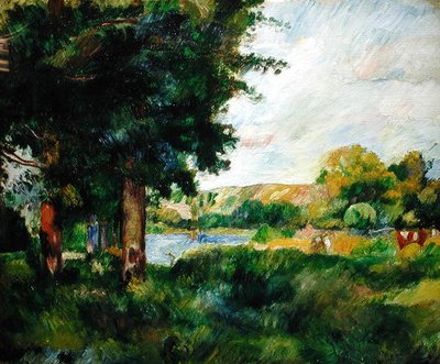 Paysage en Île-de-France, ou Paysage avec grands arbres - Pierre Auguste Renoir