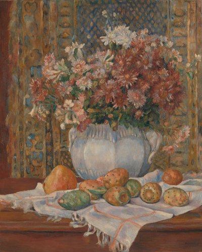 Nature morte avec fleurs et figues de Barbarie, c.1885 - Pierre Auguste Renoir