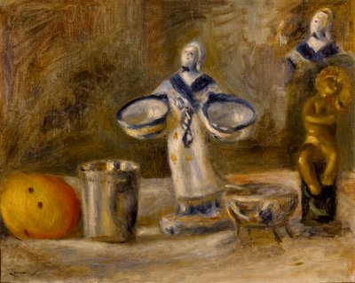 Nature morte avec une figure en faïence, après 1880 - Pierre Auguste Renoir