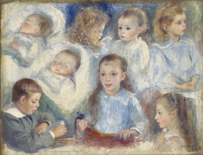 Études de têtes - Pierre Auguste Renoir
