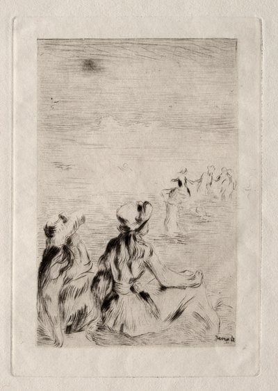 Sur la plage, à Berneval - Pierre Auguste Renoir