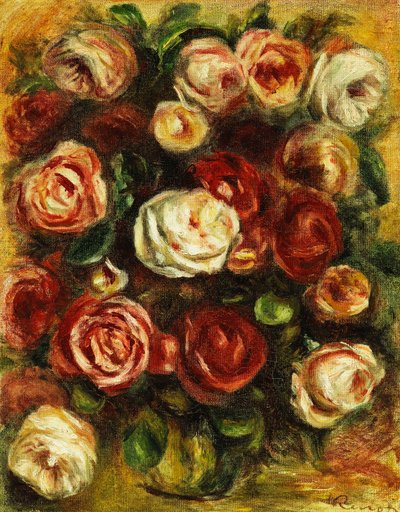Vase de roses - Pierre Auguste Renoir